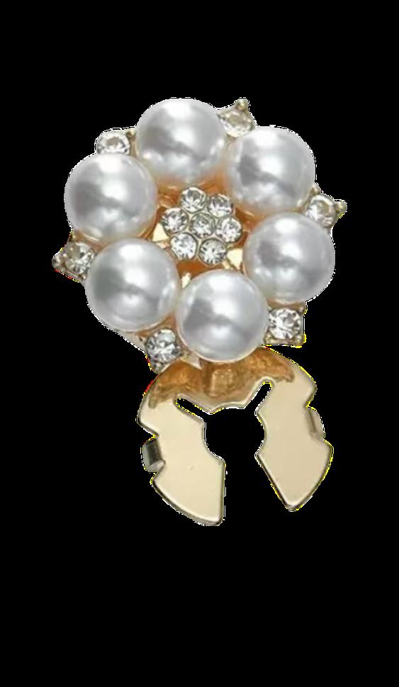 Hvit perle, stjerne, gull